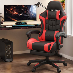 2026 Leather High Quality Custom Office Chair Ergonomic <b>Reclining</b> Gaming Chair with Footrest - Product Image 1
