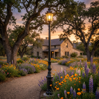 Lámpara de Jardín LED de Estilo Europeo Clásico, Lámpara de Poste para Exteriores Resistente al Agua para Patio de Villa, Camino y Decoración de Comunidades Residenciales