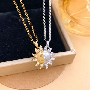 Collana con Design Sole e <span class=keywords><strong>Luna</strong></span>, Collana Magnetica Luminescente Giorno e Notte per Coppie - Product Image 5