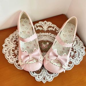 CEV Bailarinas de charol estilo Lolita japonesa con cierre de banda elástica, punta cerrada, tacón bajo, transpirables y antideslizantes. - Product Image 3