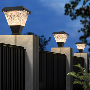 Décoration de jardin de lampe de pilier de LED solaire extérieure imperméable pour la lumière extérieure de colonne de guirlande de rue de pelouse de patio - Product Image 2