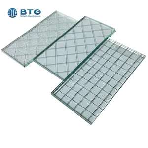 6mm 8mm 10mm clear tempered skylight wired glass China manufacturer