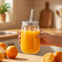 Bouteille de boisson jetable en PET de 450 ml avec bouchon à vis, qualité alimentaire, pour jus et café froid – Vente en gros Flash