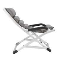 Chaise pliante d'extérieur portable, style zéro gravité, chaise longue de patio, dossier réglable, maille respirante, plage, camping, métal