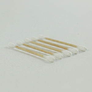 100 pièces de cotons-tiges en bois naturel, double tête ronde, avec couvercle à clapet en forme de cœur, écologiques, sans peluches et hygiéniques - Product Image 4