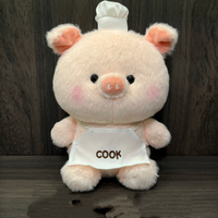 Peluche personnalisée de cochon chef corpulent de haute qualité, jouet en peluche de 8 pouces, cadeau de vacances pour enfants