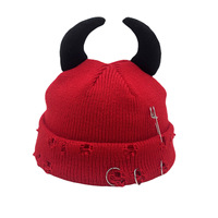 Gorro de Punto Jacquard Transpirable e Impermeable Deviruchi Ears para Otoño e Invierno, Casual, para Hombre y Mujer, para Viajes en Clima Frío
