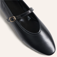 Chaussures Mary Jane plates de luxe en cuir de veau pour femme, style juif, coupe étroite, antidérapantes, semelle épaisse et amortissante, pour l'été et le Shabbat