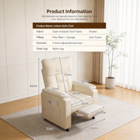 Chaise de jeu ergonomique professionnelle en cuir - Chaise de bureau inclinable et réglable en hauteur pour la maison et les cybercafés