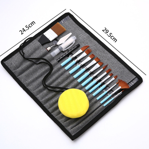 Juego <span class=keywords><strong>de</strong></span> 18 Pinceles <span class=keywords><strong>para</strong></span> Pintura Acrílica, <span class=keywords><strong>de</strong></span> Acuarela y Óleo, con Mango <span class=keywords><strong>de</strong></span> Madera y Pelo <span class=keywords><strong>de</strong></span> Nailon, con Bolsa <span class=keywords><strong>de</strong></span> <span class=keywords><strong>Tela</strong></span> - Product Image 3