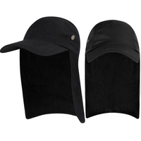 Unisex al aire libre protección UV senderismo pesca sombreros ajustable de secado rápido gorra de béisbol de los hombres transpirables sombreros de cubo con solapa para el cuello