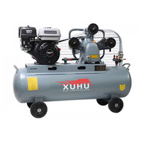 Compresseur d'air portable à moteur essence à deux étages de 13 CV, 188 PSI, 24 CFM avec réservoir de 300 L pour le forage industriel en extérieur et l'exploitation minière