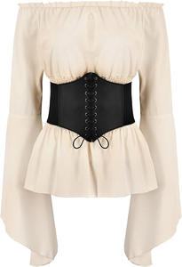 <span class=keywords><strong>Pirata</strong></span> Medieval Renacimiento Camisas <span class=keywords><strong>de</strong></span> manga larga Cintura Top Halloween Ancho Cuero Armadura Cinturón Steampunk Cintura Disfraces <span class=keywords><strong>de</strong></span> <span class=keywords><strong>pirata</strong></span> - Product Image 3