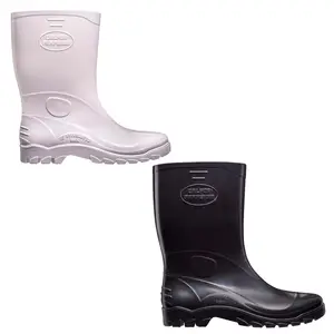 2 Pairs Black And White Calfor PVC Boot STIVALETTO Max Black Sizes From 35 To 45 Short Ankle Industrial Kitchen