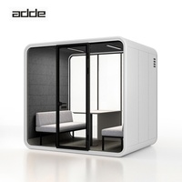 Cabine téléphonique de bureau insonorisée mobile et économique pour 3-4 personnes, avec structure en aluminium