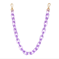 Chaîne en plastique personnalisée arc-en-ciel, accessoires de bricolage, chaîne acrylique colorée pour sac pour femme, chaîne en plastique, bandoulière