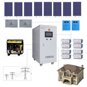 Système solaire électrique Vmaxpower 100KVA, systèmes solaires 80KW hors réseau, systèmes solaires hybrides complets 90KW - Product Image 6