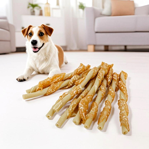 Pal's Delight 100 g/bolsa 5 \ "Premium Chicken Dog Dental Treats Crawhide Free Twist Wrapped Pet Food Hecho de carne - Product Image 1