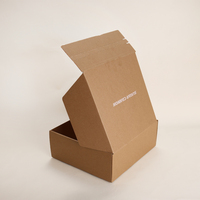 Écologique personnalisé déchirure bande expédition Mailer boîte de papier ondulé bas prix doublure éponge pour parfum/chaussettes emballage gaufrage