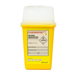Hot bán <span class=keywords><strong>1L</strong></span> Vàng sharps <span class=keywords><strong>container</strong></span> xử lý <span class=keywords><strong>container</strong></span> Nhựa Tùy Chỉnh ống tiêm bao bì hộp cho truyền nhiễm chất thải - Product Image 2