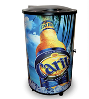 Glacière en plastique HS 65L glacière à bière personnalisée avec roue pour garder le vin et les boissons seau de refroidissement avec logo en promotion