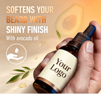 Huile à barbe personnalisée en gros OEM, Huile à barbe à marque privée, Conditionneur naturel pour barbe pour hommes