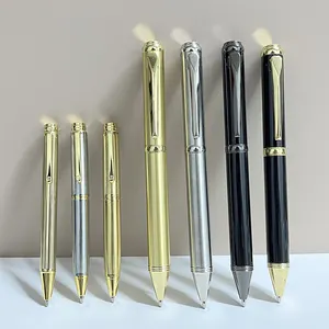 2024 New design luxury mini golden metal ball pen twisted short ballpoint pens portable gift pen