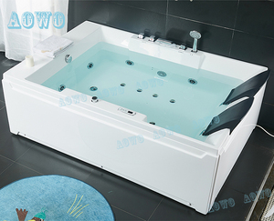 <span class=keywords><strong>Jacouzi</strong></span> intérieur double personne spa baignoires pour la piscine à remous rectangle peut poser pour douche chauffe-eau bain jets d'air - Product Image 5