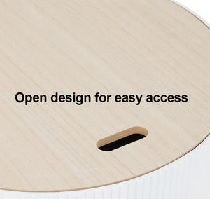 Petite <span class=keywords><strong>table</strong></span> de chevet ronde blanche avec plateau de rangement amovible et <span class=keywords><strong>table</strong></span> <span class=keywords><strong>basse</strong></span> en bois massif à trois pieds pour la chambre à coucher, décoration de salon - Product Image 3