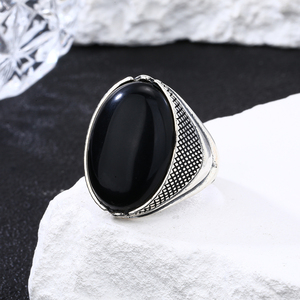 Hot Popular Wholesale Vintage Obsidian Natural <strong>Turquoise</strong> Gemstone Green Crystal <strong>Ring</strong> for Men Luxury Jeweley <strong>Ring</strong> - Product Image 4
