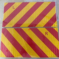 Lámina Galvanizada de PVC, Tira Reflectante con Impresión Eco Solvente, Señalización Reflectante Chevron para Vehículos Largos