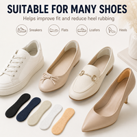 Coussinets de maintien de talon ultra-fins ergonomiques auto-adhésifs 6 couleurs (marine, abricot) pour baskets, mocassins, ballerines, talons OEM