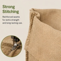 Sac en jute écologique robuste avec coutures renforcées, réutilisable pour le stockage de légumes, pommes de terre et céréales, sac en toile de jute, fournisseur en gros de sacs en vrac