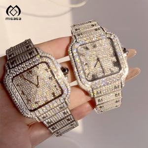 カスタマイズ可能なヒップホップスタイルファッションラッパーダイヤモンド格安バストダウンVvs1機械モアッサナイトウォッチ - Product Image 4