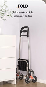 Vente en gros chariot de supermarché portable chariot à roulettes réutilisable étanche en plastique de caddie en carton métallique pliable - Product Image 6