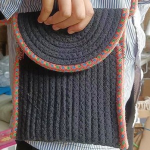 Cross-border new <b>bags</b>, spring and summer princess coin purse, handmade woven children's straw <b>bag</b>, mini mobile phone <b>bag</b>, - Product Image 1