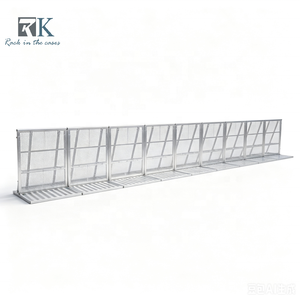 Barrera de Seguridad Personalizada para Eventos, Barrera de Control de Multitudes Portátil, Barrera de Seguridad Plateada Personalizada - Product Image 1