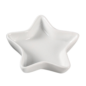 Plat à trempette en céramique blanche, compatible micro-ondes, style minimaliste, idéal pour le vinaigre, les sauces, les collations et les plats froids ou chauds. - Product Image 1
