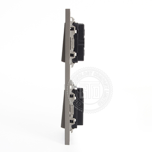 BIỆT THỰ/Trang Chủ/Khách Sạn/Căn Hộ Sử Dụng 220V AC Màu Xám Đẹp Nhựa Dọc Giao Diện 2 Kết Nối 2 Gang 2 Way Chuyển Đổi Ánh Sáng - Product Image 3