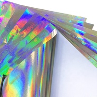 Papier autocollant holographique pour imprimante laser et jet d'encre, vinyle imprimable format A4, vinyle arc-en-ciel imperméable, papier adhésif