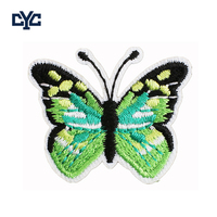 Parches de Fieltro No Tejido Bordados Retro Verdes, Diseños Gratuitos, Hermosos Parches Bordados de Mariposas