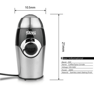 Molinillo de Café DSP con Cuchilla de Acero Inoxidable 304, Eléctrico, Automático, Pequeño, para Café y Especias - Product Image 4