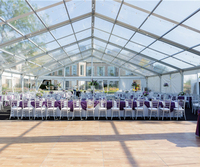 Tente de réception de mariage et de salon professionnel toutes saisons, robuste, avec cadre en aluminium de haute qualité et double revêtement en PVC pour l'extérieur