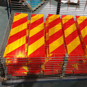 190 mm * 565 mm tùy chỉnh phía sau đánh dấu tấm An toàn cảnh báo phản chiếu nhãn dán tấm kim loại cho xe nặng - Product Image 1