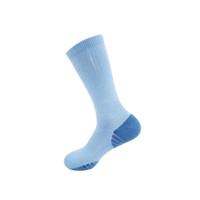 Chaussettes de sport en polyester et nylon tricotées, logo personnalisé, motif imprimé numérique rayé, évacuation de l'humidité, respirantes, en maille