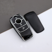 Stilvoller Weiß-Silberner Autoschlüsselschutz für Mercedes-Benz Luxuriöser Look TPU Autoschlüsselhülle Günstiger Preis