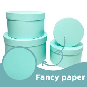 Boîte en carton rigide Tiffa-ny bleue ronde élégante et écologique de qualité supérieure pour les cadeaux de mariage et les cadeaux de fête - Product Image 4