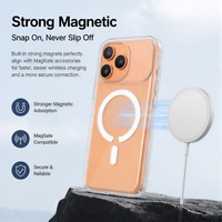 Funda Magnética Transparente Premium para Teléfono, Carcasa Cristalina a Prueba de Golpes con Protector de Cámara para Compradores Mayoristas