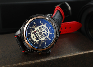 <span class=keywords><strong>Montre</strong></span> <span class=keywords><strong>de</strong></span> luxe automatique pour homme avec mouvement Shanghai, boîtier en alliage, bracelet en cuir, alarme, nouveau design squelette, analogique, charme. - Product Image 5
