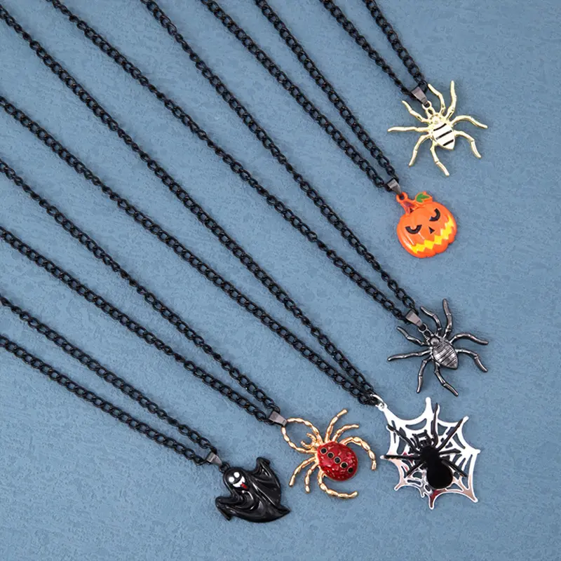 Хит продаж, темный ветер, Хэллоуин, паук, ожерелье в стиле панк, унисекс, паутина, Хэллоуин, ожерелье